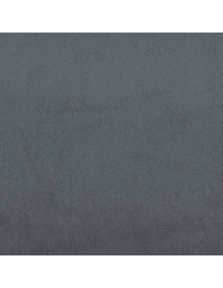 Giroletto a Molle con Materasso Grigio Scuro 160x210 cm Velluto