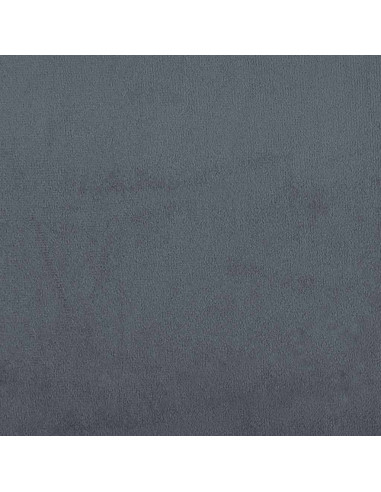 Giroletto a Molle con Materasso Grigio Scuro 80x220 cm Velluto