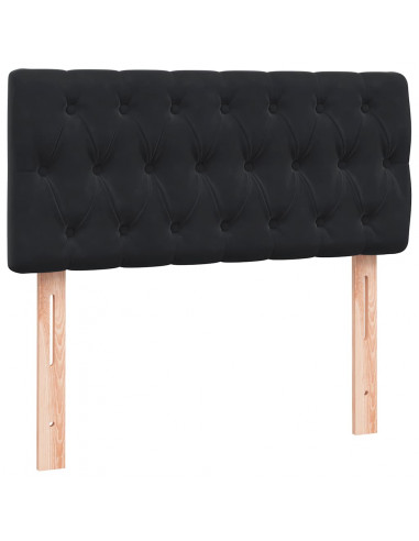 Giroletto a Molle con Materasso Nero 80x220 cm Velluto