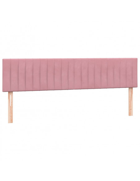 Giroletto a Molle con Materasso Rosa 180x220 cm in Velluto