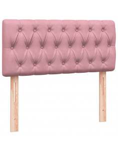 Giroletto a Molle con Materasso Rosa 80x220 cm Velluto