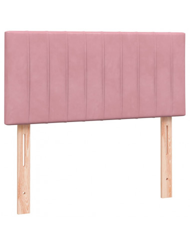 Giroletto a Molle con Materasso Rosa 90x220 cm Velluto