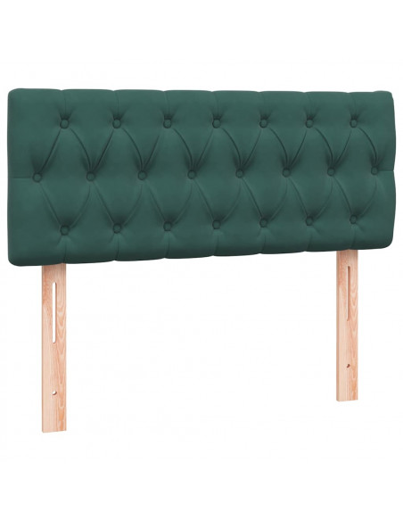 Giroletto a Molle con Materasso Verde Scuro 120x210 cm Velluto