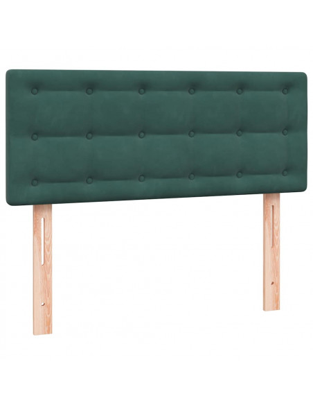 Giroletto a Molle con Materasso Verde Scuro 120x210 cm Velluto