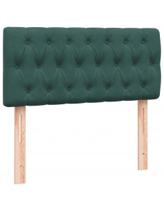 Giroletto a Molle con Materasso Verde Scuro 80x220 cm Velluto