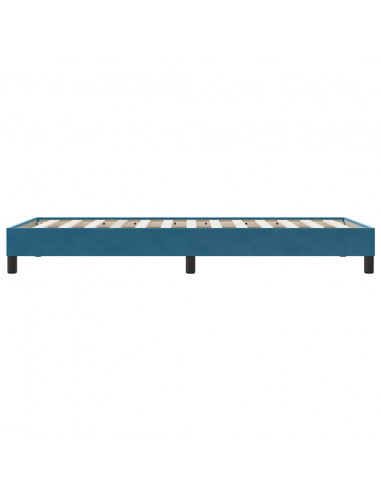 Giroletto a Molle senza Materasso Blu Scuro 100x210 cm Velluto