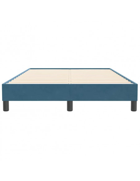 Giroletto a Molle senza Materasso Blu Scuro 120x210 cm Velluto