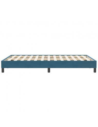 Giroletto a Molle senza Materasso Blu Scuro 120x210 cm Velluto