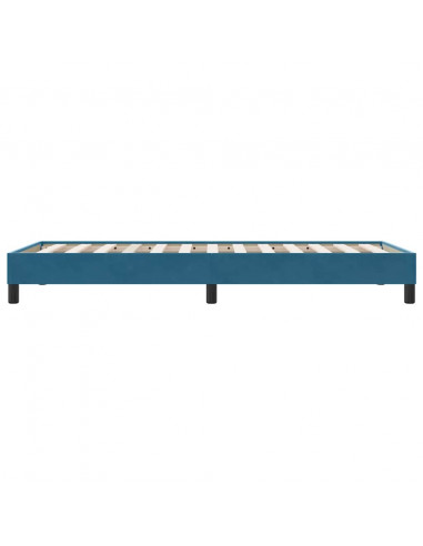 Giroletto a Molle senza Materasso Blu Scuro 80x210 cm Velluto
