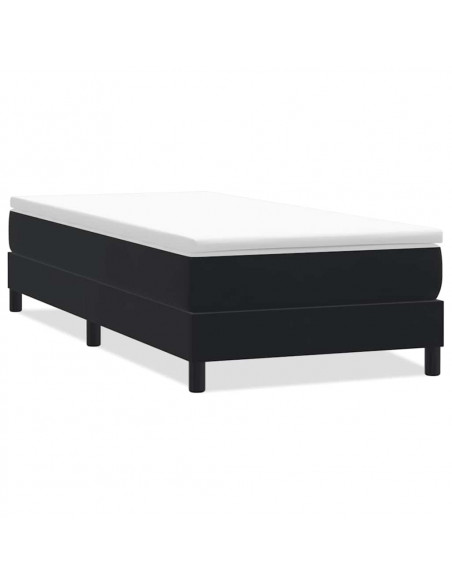 Giroletto a Molle senza Materasso Nero 100x210 cm in Velluto