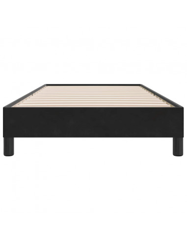 Giroletto a Molle senza Materasso Nero 100x210 cm in Velluto