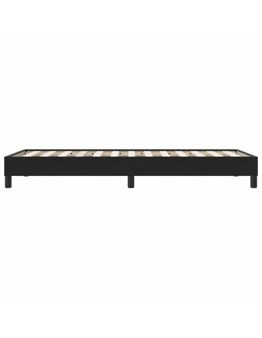 Giroletto a Molle senza Materasso Nero 100x210 cm in Velluto