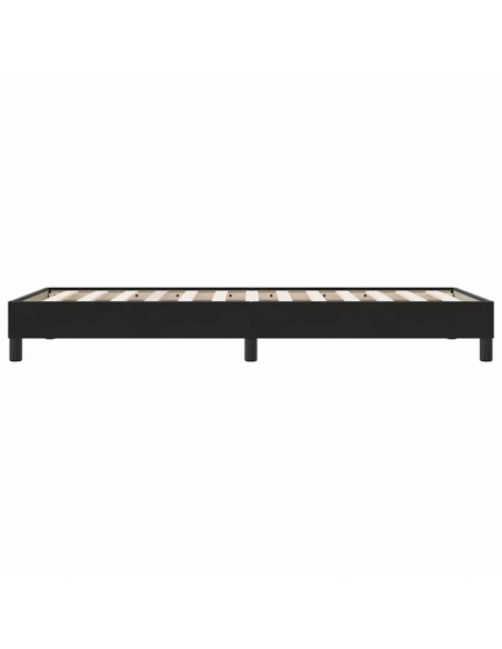 Giroletto a Molle senza Materasso Nero 100x210 cm in Velluto