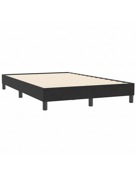 Giroletto a Molle senza Materasso Nero 120x210 cm in Velluto