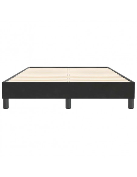 Giroletto a Molle senza Materasso Nero 120x210 cm in Velluto