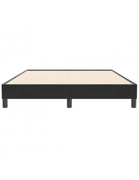 Giroletto a Molle senza Materasso Nero 140x210 cm in Velluto