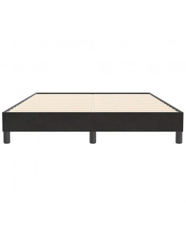 Giroletto a Molle senza Materasso Nero 160x210 cm in Velluto