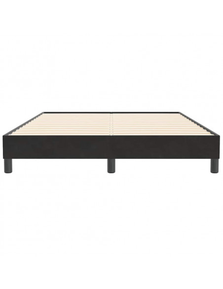 Giroletto a Molle senza Materasso Nero 160x210 cm in Velluto