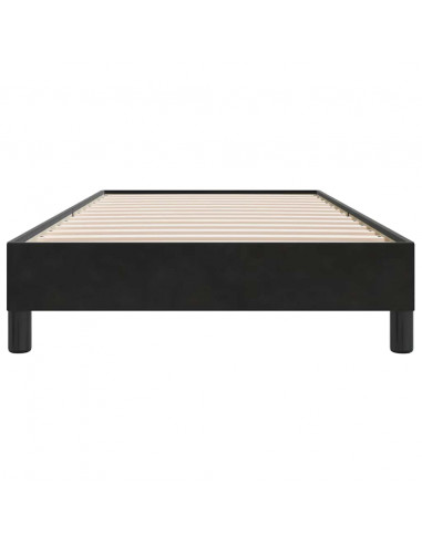 Giroletto a Molle senza Materasso Nero 80x210 cm Velluto