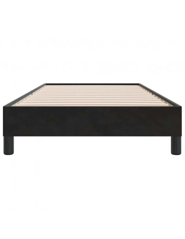 Giroletto a Molle senza Materasso Nero 90x210 cm in Velluto