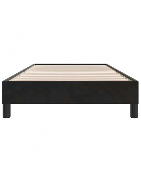 Giroletto a Molle senza Materasso Nero 90x210 cm in Velluto