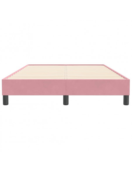 Giroletto a Molle senza Materasso Rosa 120x210 cm in Velluto