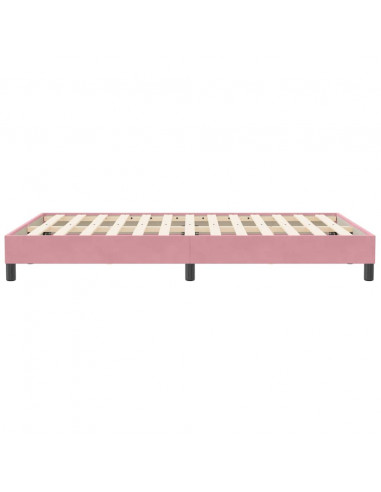 Giroletto a Molle senza Materasso Rosa 120x210 cm in Velluto