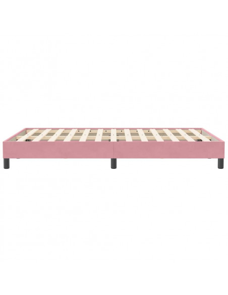 Giroletto a Molle senza Materasso Rosa 120x210 cm in Velluto