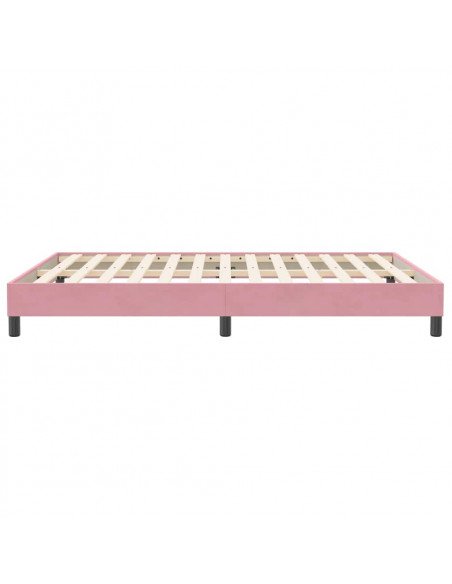 Giroletto a Molle senza Materasso Rosa 140x210 cm in Velluto