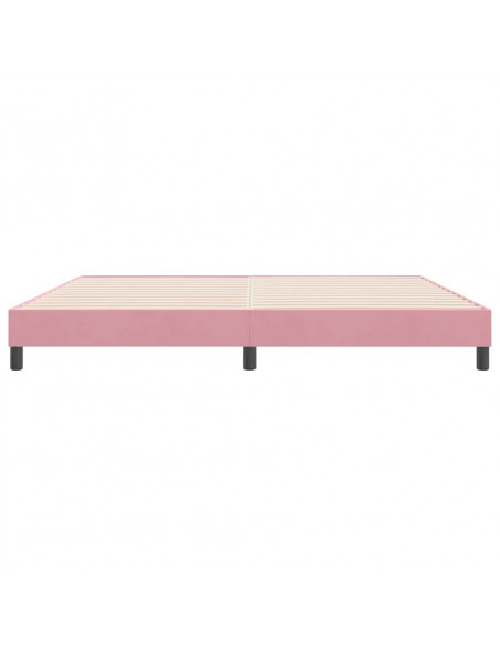 Giroletto a Molle senza Materasso Rosa 180x210 cm in Velluto