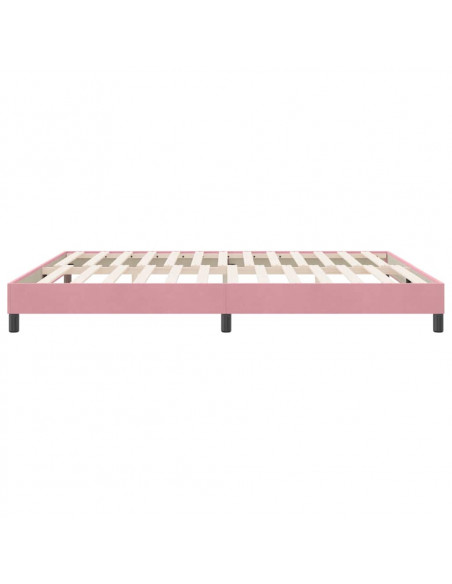 Giroletto a Molle senza Materasso Rosa 180x210 cm in Velluto