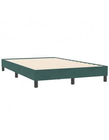 Giroletto a Molle senza Materasso Verde Scuro 120x210cm Velluto