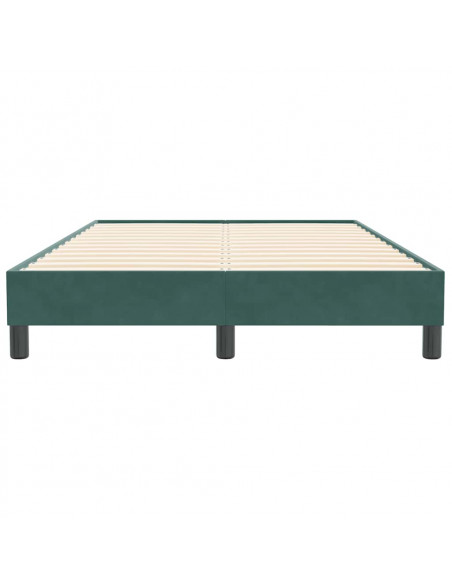Giroletto a Molle senza Materasso Verde Scuro 120x210cm Velluto