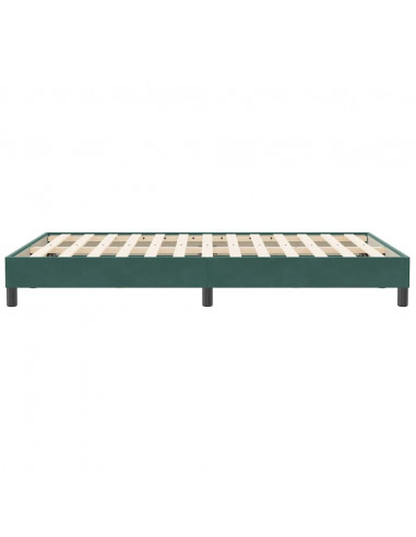 Giroletto a Molle senza Materasso Verde Scuro 120x210cm Velluto
