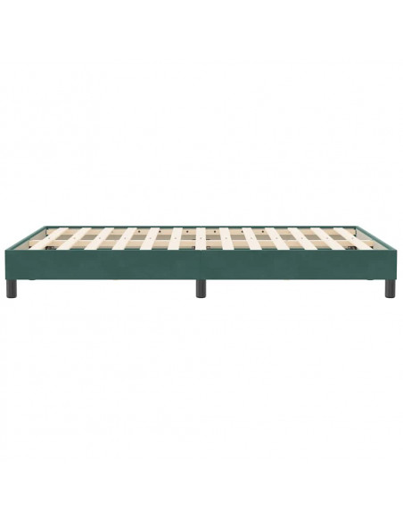 Giroletto a Molle senza Materasso Verde Scuro 120x210cm Velluto