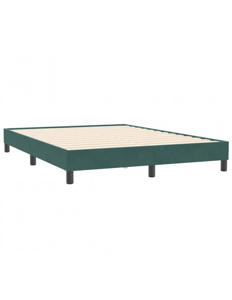 Giroletto a Molle senza Materasso Verde Scuro 140x210cm Velluto
