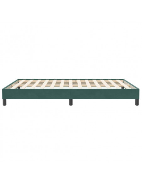 Giroletto a Molle senza Materasso Verde Scuro 140x210cm Velluto