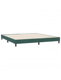 Giroletto a Molle senza Materasso Verde Scuro 180x210cm Velluto 2