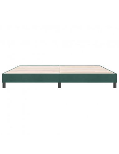 Giroletto a Molle senza Materasso Verde Scuro 180x210cm Velluto