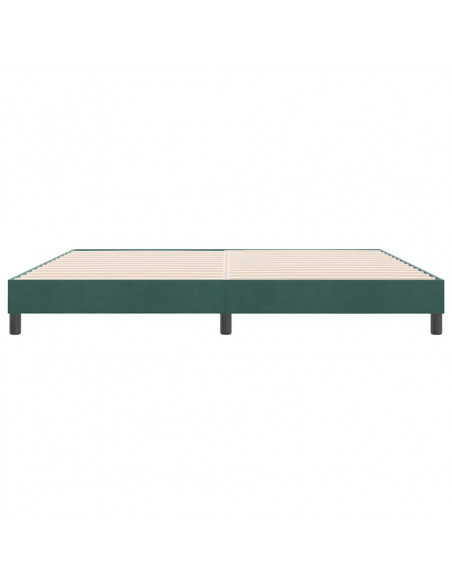 Giroletto a Molle senza Materasso Verde Scuro 180x210cm Velluto