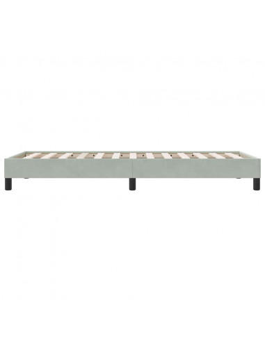 Giroletto Molle senza Materasso Grigio Chiaro 100x210cm Velluto