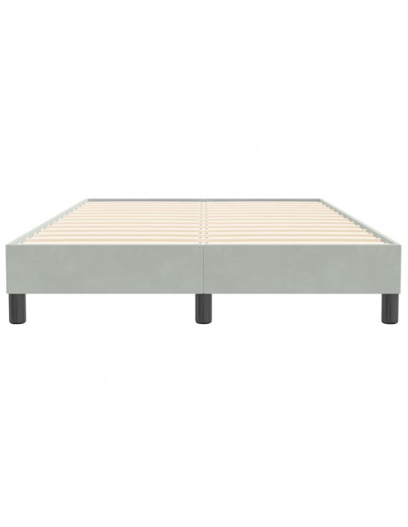 Giroletto Molle senza Materasso Grigio Chiaro 120x210cm Velluto