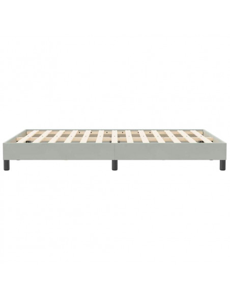 Giroletto Molle senza Materasso Grigio Chiaro 120x210cm Velluto