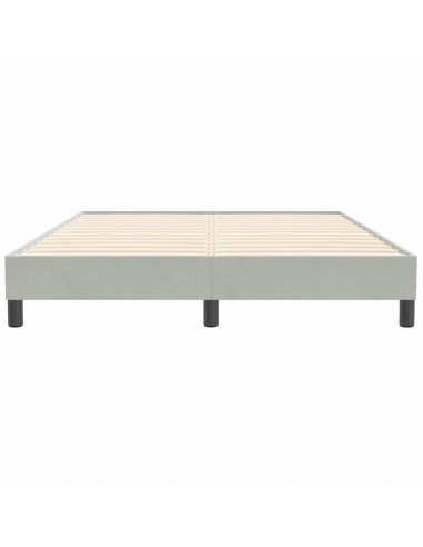 Giroletto Molle senza Materasso Grigio Chiaro 140x210cm Velluto
