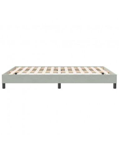 Giroletto Molle senza Materasso Grigio Chiaro 140x210cm Velluto