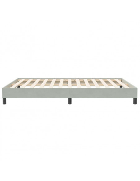 Giroletto Molle senza Materasso Grigio Chiaro 140x210cm Velluto