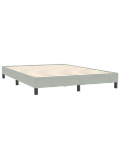 Giroletto Molle senza Materasso Grigio Chiaro 160x210cm Velluto 2