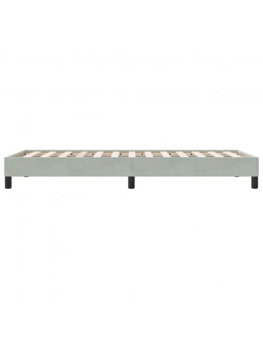 Giroletto Molle senza Materasso Grigio Chiaro 90x210 cm Velluto