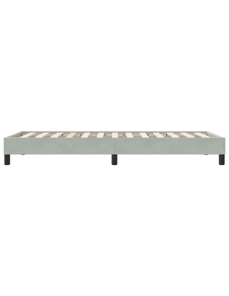 Giroletto Molle senza Materasso Grigio Chiaro 90x210 cm Velluto
