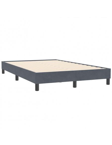Giroletto Molle senza Materasso Grigio Scuro 120x210 cm Velluto